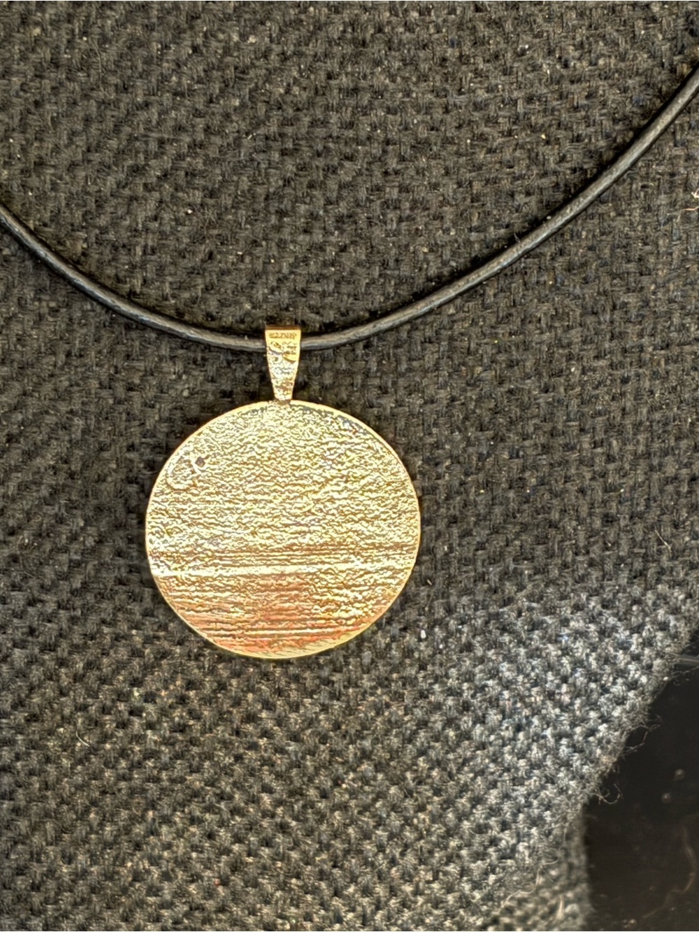 Brass Horse Heart Relief Pendant Necklace - Sculpted Heart Design, NEW, Handmade - Picture 3 of 5
